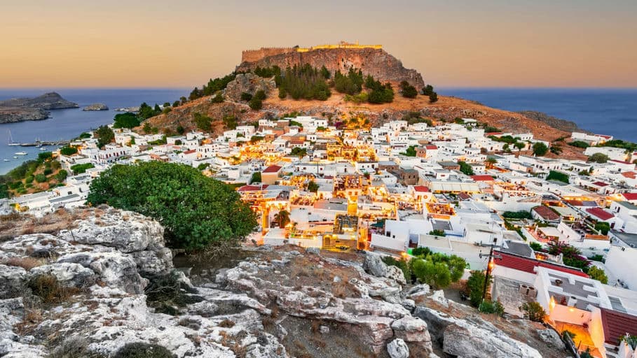 Evening in Lindos Village-image