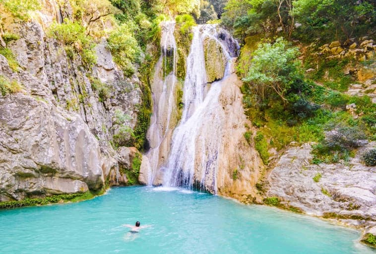 Hiking Polylimnio Waterfalls-image