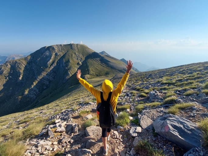 Hiking mount Taygetos summit at 2407m-image